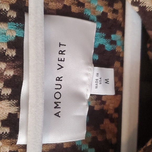 Amour Vert Claudia Upcycled Jacket plaid blazer - Picture 2 of 5